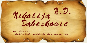 Nikolija Dabesković vizit kartica